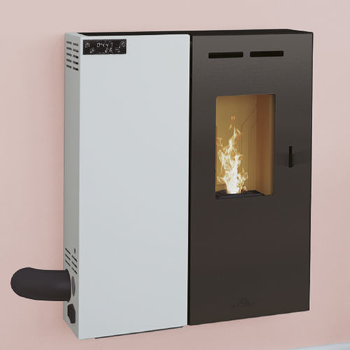 Stufa a pellet - MINERVA-SLIM - Bronpi - 5 kW...10 kW / 0 - 5 kW / a pavimento