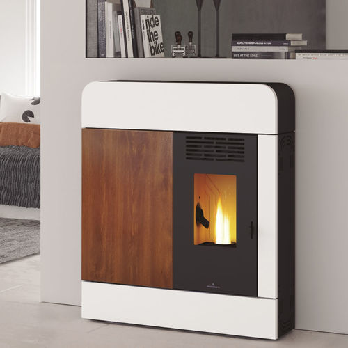 Stufa a pellet - DORA - Bronpi - 5 kW...10 kW / a pavimento / contemporanea