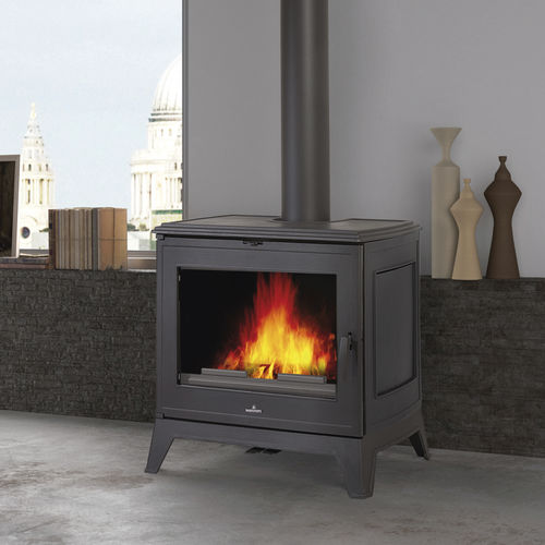 Stufa a legna - PRESTON-14 - Bronpi - 14 kW / a pavimento / contemporanea