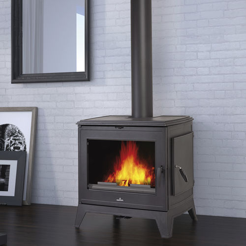 Stufa a legna - DERBY-14 - Bronpi - 14 kW / a pavimento / contemporanea