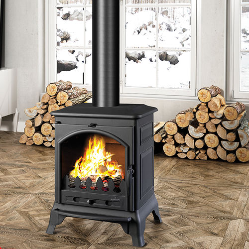 Stufa a legna - ORDESA  - Bronpi - 9 kW / multicombustibile / a pavimento