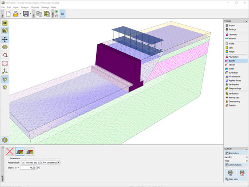 Software di progettazione - GRAVITY - FINE - di gestione di cantieri / di calcolo per muri di sostegno / di analisi