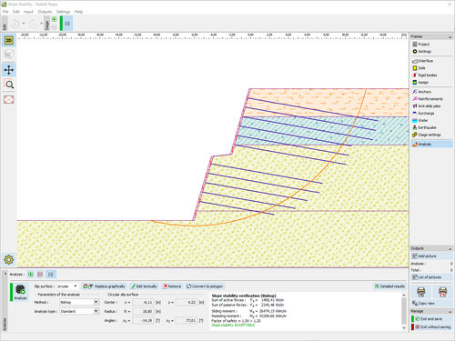 Software di progettazione - NAILED SLOPE - FINE - di calcolo geotecnico / di calcolo per muri di sostegno / di analisi