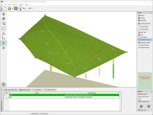Software di calcolo geotecnico - STRATIGRAPHY – CROSS SECTIONS - FINE - per struttura in acciaio / 3D