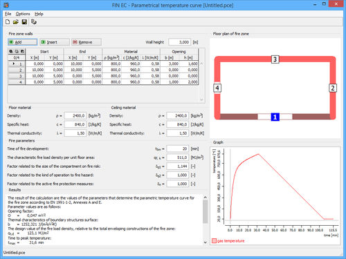 Software di calcolo - PARAMETRIC TEMPERATURE CURVE - FINE - per progettazione antincendio