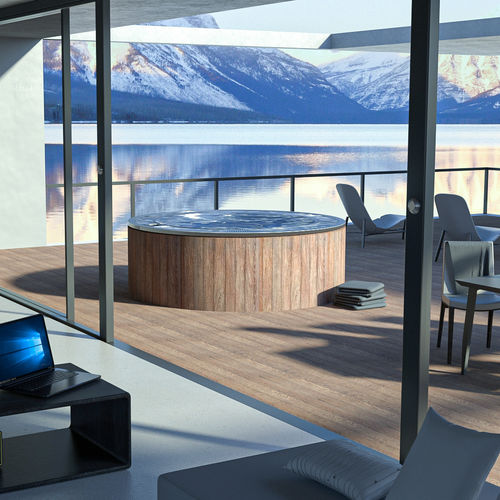 Spa da incasso - Steel And Style - fuoriterra / rotonda / 3 posti