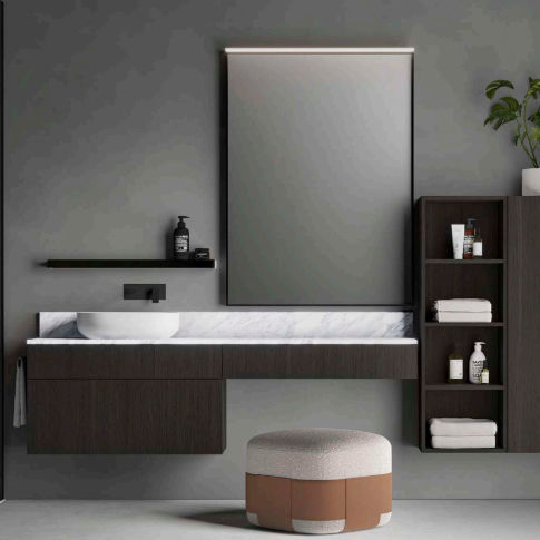 Mobile da bagno contemporaneo - DOGMA3 - IDEAGROUP - per uso residenziale / in legno / laccato