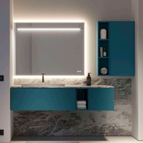 Mobile lavabo sospeso - DOGMA4 - IDEAGROUP - in legno / contemporaneo / senza ante