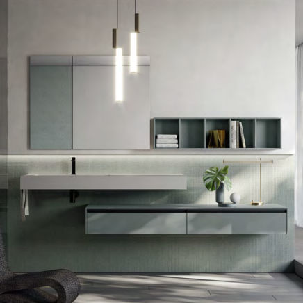 Mobile da bagno moderno - SENSE 01 - IDEAGROUP - per uso residenziale / in legno / laccato