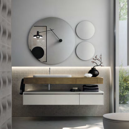 Mobile da bagno moderno - SENSE 03 - IDEAGROUP - per uso residenziale / in legno / laccato