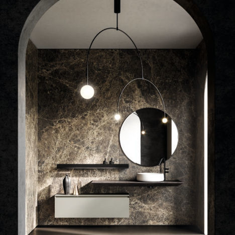 Mobile da bagno moderno - CUBIK: 1 - IDEAGROUP - per uso residenziale / in legno / in HPL