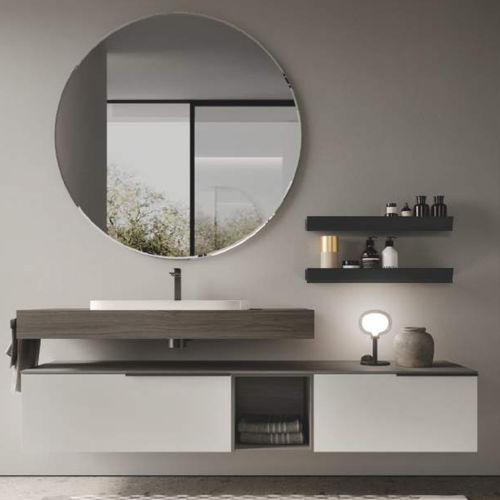 Mobile basso da bagno - MY TIME 04 - IDEAGROUP - da parete