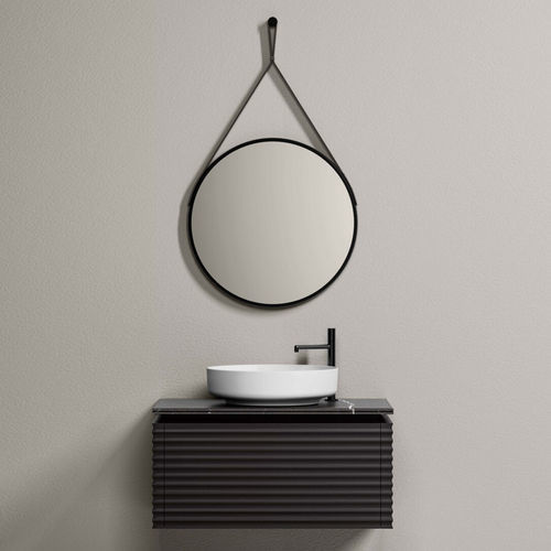 Specchio da bagno a muro - RING - IDEAGROUP - contemporaneo / rotondo / in metallo verniciato