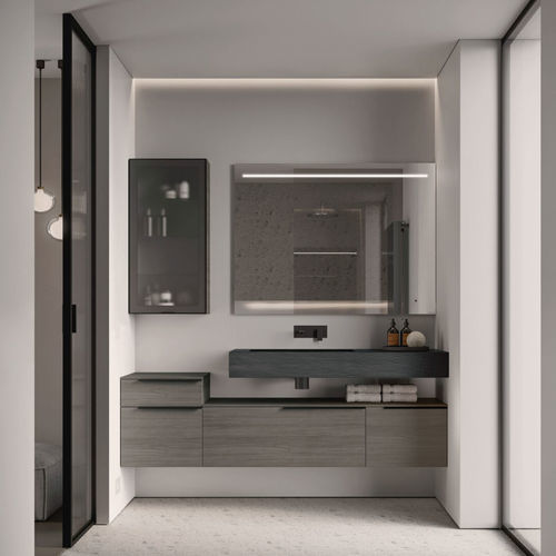 Specchio da bagno a muro - ECO - IDEAGROUP - contemporaneo / rettangolare / orizzontale
