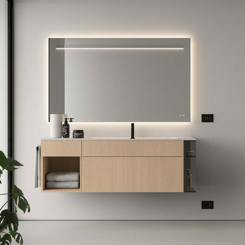 Specchio da bagno a muro - SIDE-UP - IDEAGROUP - contemporaneo / rettangolare / orizzontale