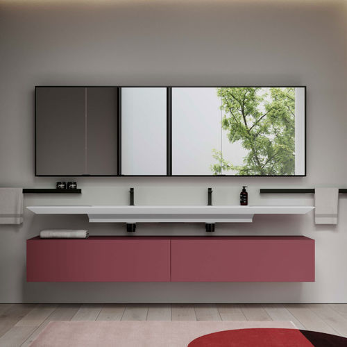 Specchio da bagno a muro - MULTIPLO - IDEAGROUP - contemporaneo / rettangolare / in alluminio