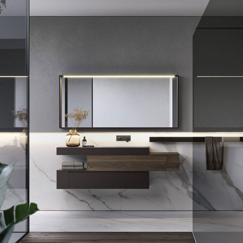 Specchio da bagno a muro - NEST  - IDEAGROUP - contemporaneo / rettangolare / in HPL