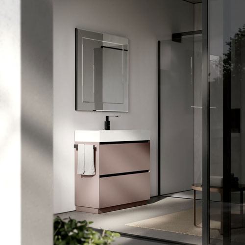 Specchio da bagno a muro - PRISMA - IDEAGROUP - contemporaneo / rettangolare / in alluminio