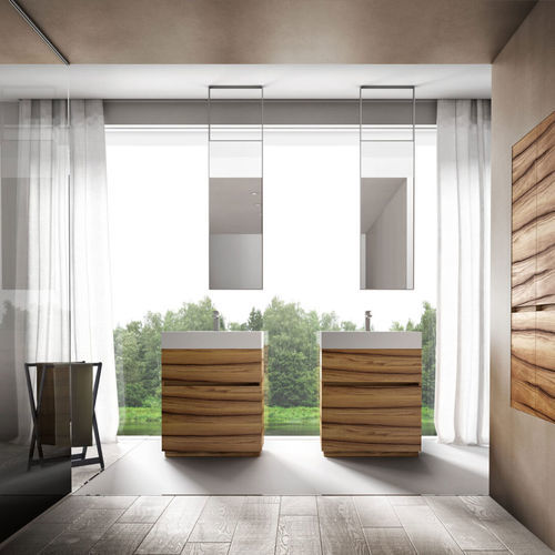 Specchio da bagno da soffitto - SOFFITTO - IDEAGROUP - contemporaneo / rettangolare / in acciaio