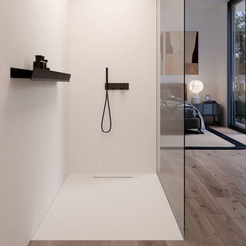 Piatto doccia rettangolare - SANDY - IDEAGROUP - rialzato / da appoggio / in ceramica