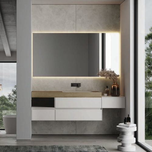 Mobile lavabo sospeso - NYÙ 09 - IDEAGROUP - in HPL / contemporaneo / senza ante