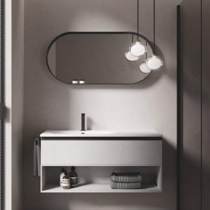 Mobile lavabo sospeso - MY TIME 07 - IDEAGROUP - in HPL / contemporaneo / senza ante