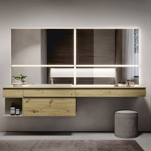 Mobile lavabo sospeso - MY TIME 03 - IDEAGROUP - in melaminico / contemporaneo / senza ante