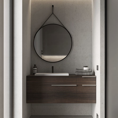 Mobile lavabo sospeso - MY TIME 10 - IDEAGROUP - in legno / contemporaneo / senza ante