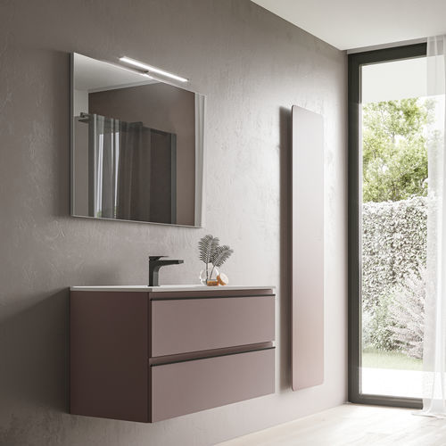 Mobile lavabo sospeso - SYSTEM - 02 - IDEAGROUP - in melaminico / contemporaneo / senza ante