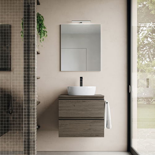 Mobile lavabo sospeso - SYSTEM - 03 - IDEAGROUP - in melaminico / contemporaneo / senza ante