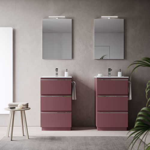Mobile lavabo da appoggio - SYSTEM - 10 - IDEAGROUP - in melaminico / contemporaneo / senza ante