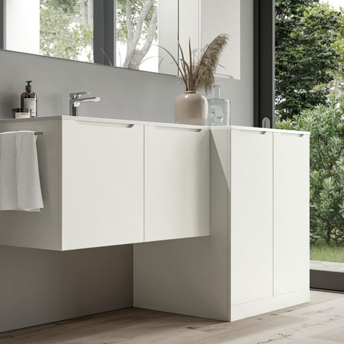Mobile lavabo sospeso - SMYLE: 03 - IDEAGROUP - da appoggio / in legno / contemporaneo