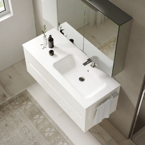 Mobile lavabo sospeso - SMYLE: 05 - IDEAGROUP - in legno / contemporaneo / senza ante