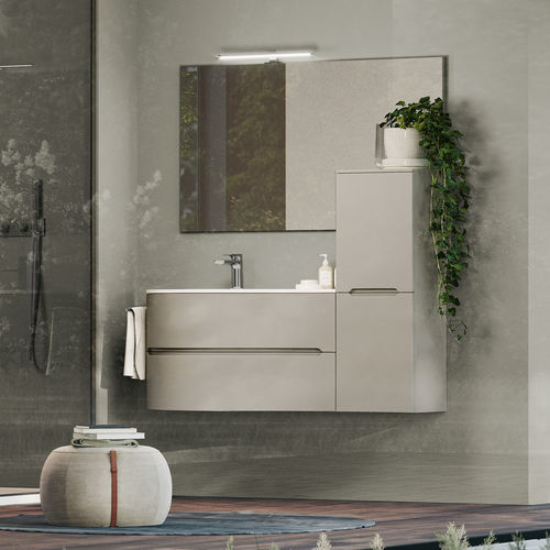 Mobile lavabo sospeso - SMYLE: 06 - IDEAGROUP - in legno / contemporaneo / senza ante