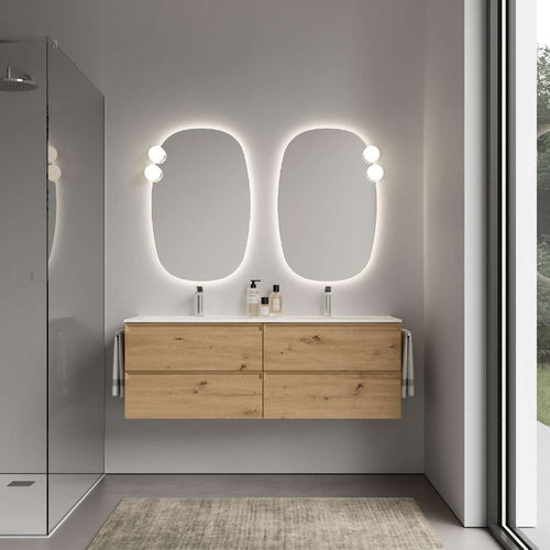 Mobile lavabo sospeso - 10 LOGIC - IDEAGROUP - polimerico / contemporaneo / senza ante