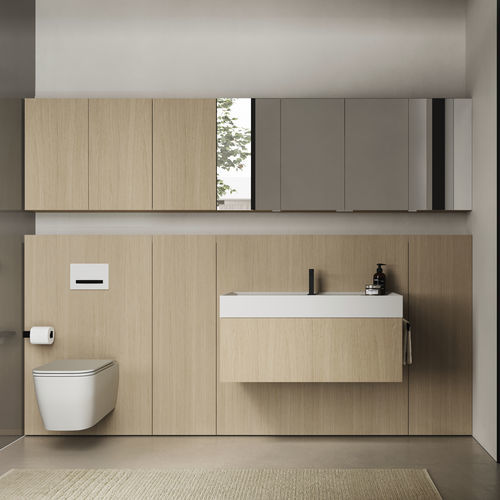 Mobile da bagno contemporaneo - Home 1 | B3 - IDEAGROUP - per uso residenziale / impiallacciato in legno / da parete