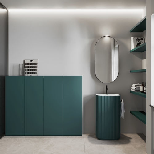 Mobile da bagno contemporaneo - Home 2 | B1 - IDEAGROUP - per uso residenziale / in legno / laccato
