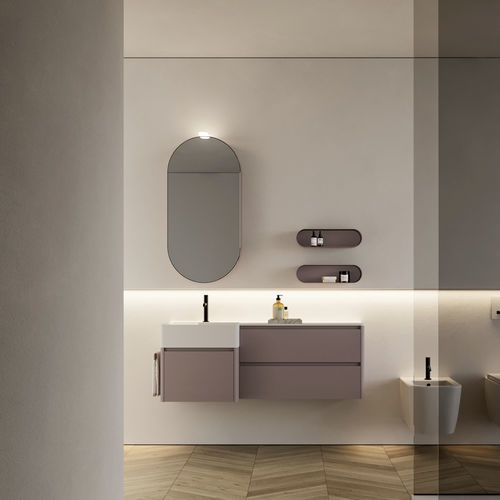 Mobile lavabo sospeso - 04 - IDEAGROUP - in legno / in composito / contemporaneo