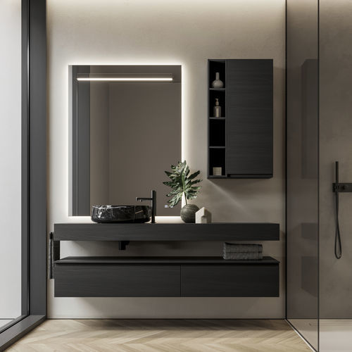 Mobile lavabo sospeso - 15 - IDEAGROUP - in legno / in marmo / contemporaneo