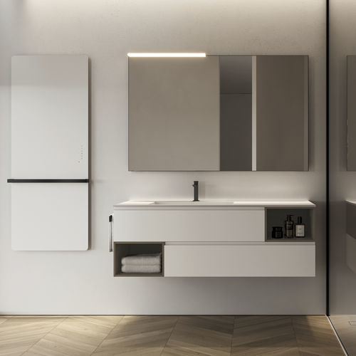Mobile lavabo sospeso - 16 - IDEAGROUP - in legno / in composito / contemporaneo