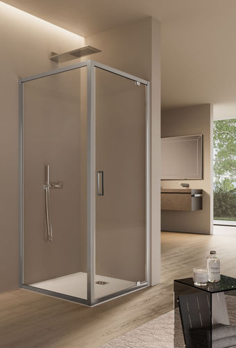 Box doccia in alluminio - FREE  - IDEAGROUP - in vetro temprato / con porta scorrevole / d'angolo