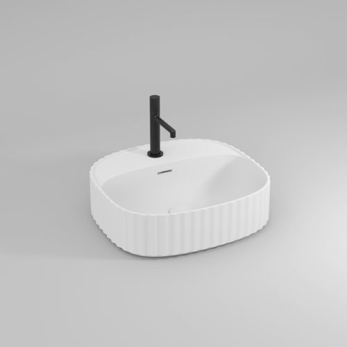 Lavabo da appoggio - GIOVE04 - IDEAGROUP - in Cristalplant® / finitura opaca / antibatterico