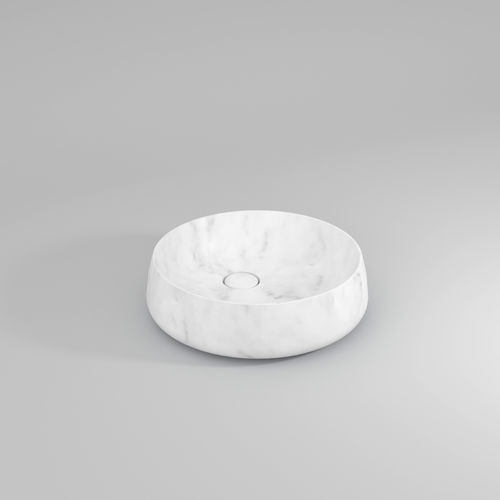 Lavabo da appoggio - BEAUTY - IDEAGROUP - in marmo / circolare / senza foro