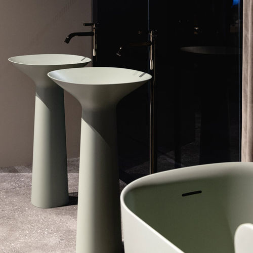 Lavabo autoportante - ROYAL - IDEAGROUP - in Cristalplant® / finitura opaca / colorato