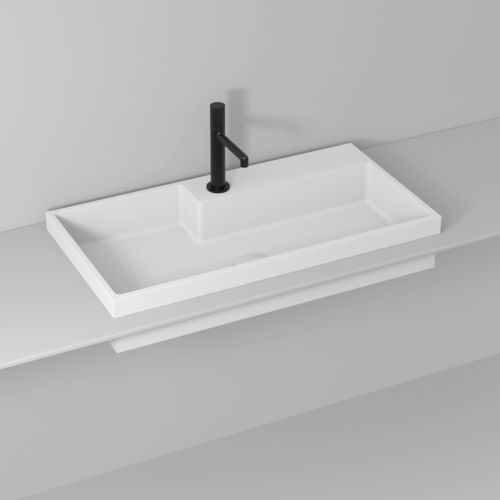 Lavabo da incasso - CUBIK - IDEAGROUP - in materiale composito / finitura opaca / rettangolare