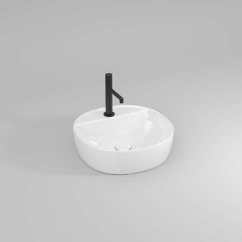 Lavabo da appoggio - SINDY - IDEAGROUP - in ceramica / con miscelatore / di lunga durata