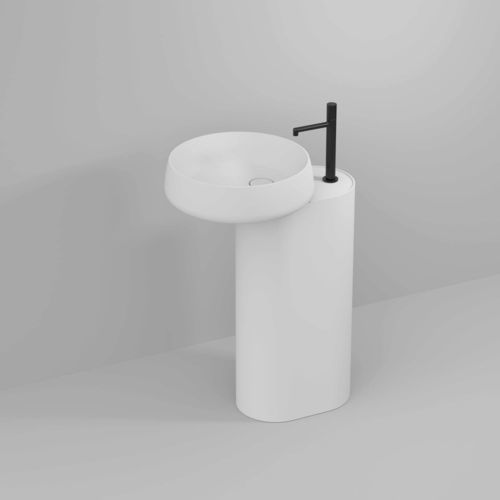 Lavabo autoportante - BEAUTY - IDEAGROUP - in Cristalplant® / finitura opaca / colorato