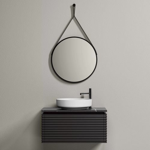 Mobile lavabo a muro - DOLCEVITA 13 - IDEAGROUP - in ceramica / in marmo / contemporaneo