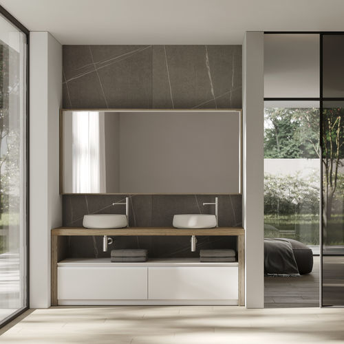 Mobile lavabo doppio - NYÙ 18 - IDEAGROUP - da appoggio / in Cristalplant® / in HPL