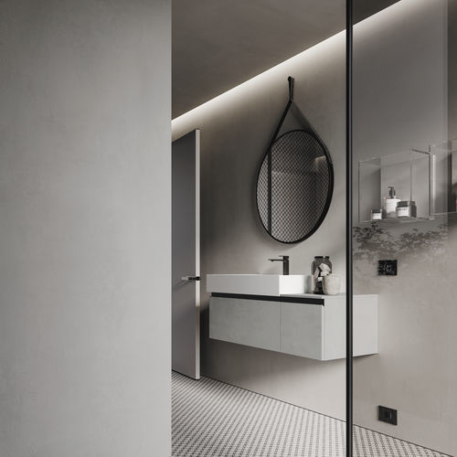 Mobile da bagno contemporaneo - MY TIME 19 - IDEAGROUP - per uso residenziale / in legno / in ceramica